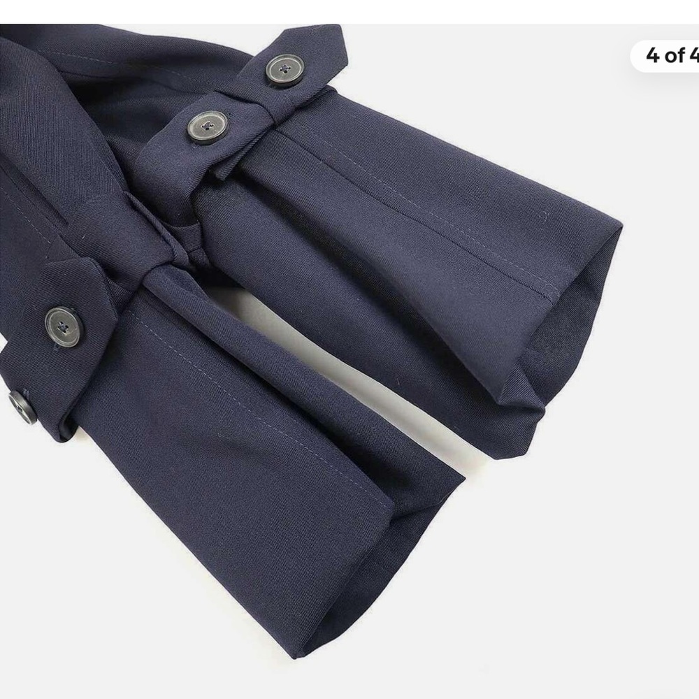 Sayaka Davis Cropped Jacket in Navy - Picture 5 of 9